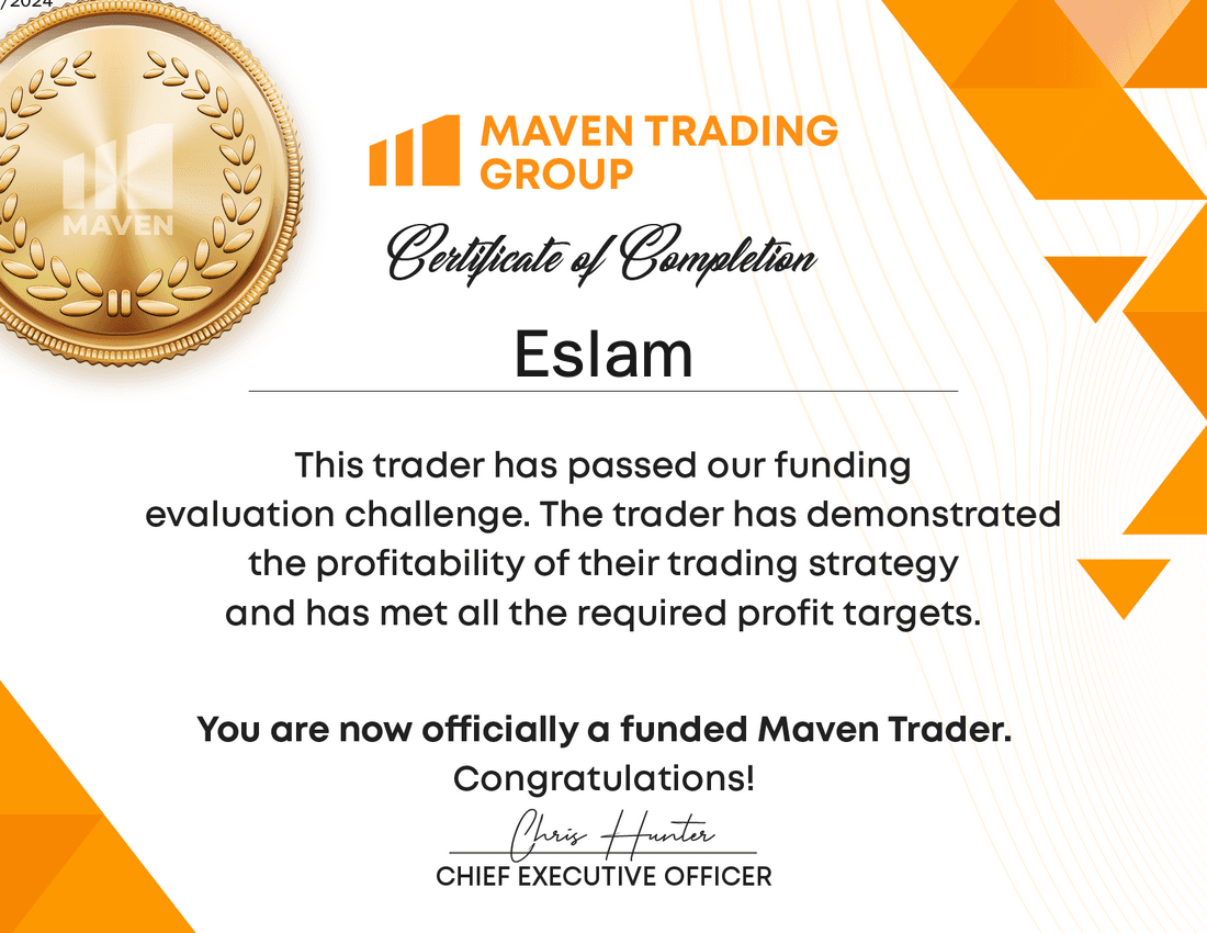 Maven Trading Group - Funded Trader Certificate