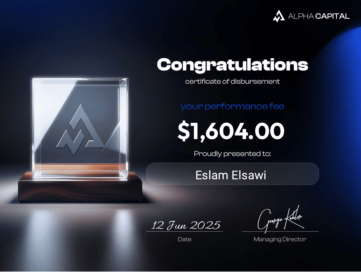 Alpha Capital - Payout $1,604 - Jun 2025