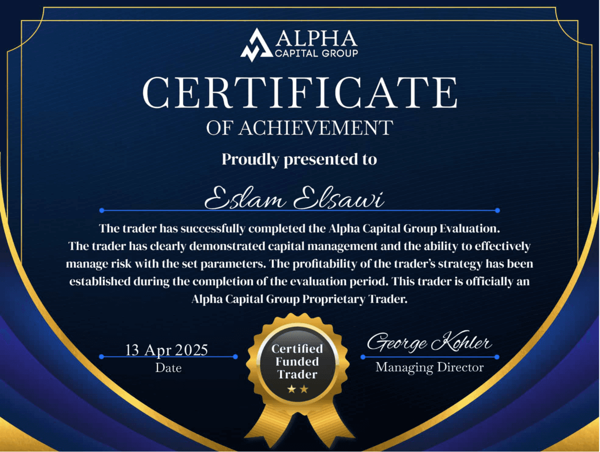 Alpha Capital Group - Certified Funded Trader - Apr 2025