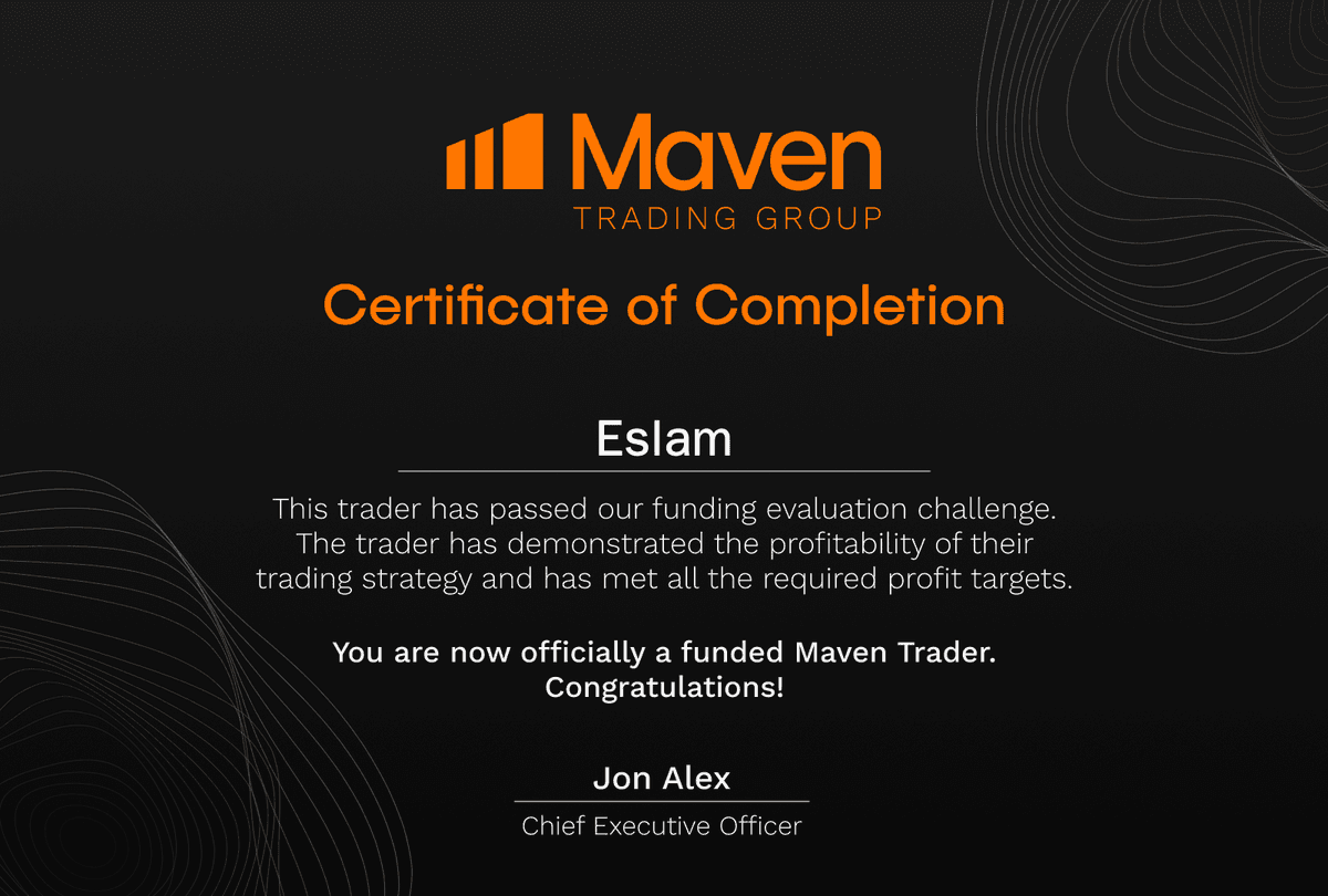 Maven Trading Group - Certificate of Completion